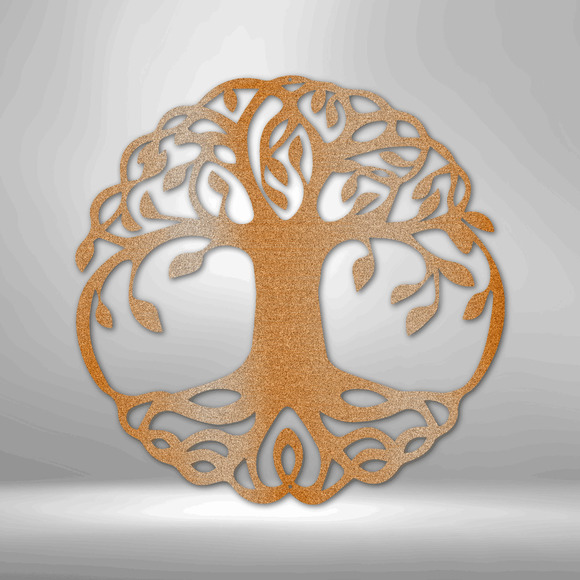 Classic Tree of Life Steel Sign Laser Cut Powder Coated Home & Office Metal Wall